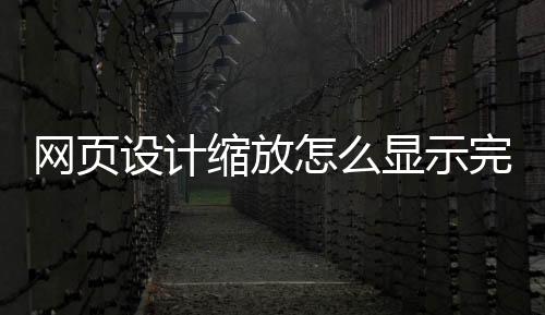 网页设计缩放怎么显示完全_(网页设计缩放怎么显示完全缩放)